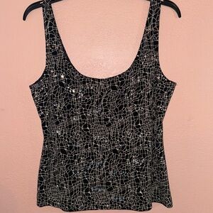 Alex Evenings Sequin Tank Top